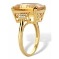 thumbnail image 2 of PalmBeach Jewelry Emerald-Cut Black Onyx Blue Topaz or Yellow Citrine and White Topaz Cocktail Ring 18k Gold-Plated Sterling Silver, 2 of 7