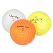 Hit Me Again Recycled Golf Balls, Assorted Colors, 48 Pack, ionomer