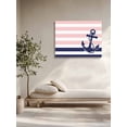 thumbnail image 5 of Anchor Pink Wall Art for Living Room,Canvas Picture Wall Decor for Bathroom Bedroom,Modern Navy Blue White Striped Nautical Painting Artwork for Office Kitchen Hallway Dining Room Home Decor 20"x24", 5 of 8