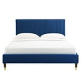 thumbnail image 6 of Modway Peyton Performance Velvet King Platform Bed in Navy, 6 of 10