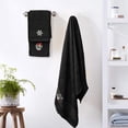 thumbnail image 3 of DAN RIVER 100% Cotton Christmas Towel 3 Piece Set, Embroidered "LET IT SNOW" - Black | 1 Bath Towels, 1 Hand Towels & 1 Face Towels | Quick Dry, Soft & Absorbent Multipurpose Decorative Towel Set, 3 of 7