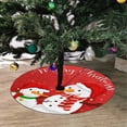 thumbnail image 2 of FMSHPON Cute SnowmanChristmas Tree Xmas Christmas Tree Skirt Stand Mat for Holiday Party Decoration Indoor Outdoor 48 inches, 2 of 3