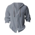 thumbnail image 3 of ZZHZGZ Late July Mens Denim Shirts Men's Stylish Solid Color Pocket Casual Button Hooded Shirt Comfortable Top Fourth of July Oversized Gym T Shirts for Men L, 3 of 3