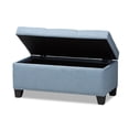 thumbnail image 4 of Baxton Studio Michaela Modern and Contemporary Light Blue Fabric Upholstered Storage Ottoman, 4 of 7