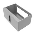 thumbnail image 3 of Alpine 30" Wood Floating Vanity Base in Gray with Black Handles, 3 of 5