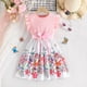 thumbnail image 3 of Vestido Floral elegante para niña, ropa con Lazo de cinta, estampado informal, fiesta de cumpleaños, estilo coreano diario, Verano, 3 of 5