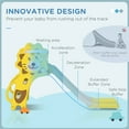 thumbnail image 5 of Qaba 2 in 1 Toddler Slide for Indoors with Basketball Hoop, Yellow, 5 of 9