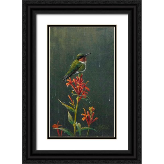 Goebel, Wilhelm 10x14 Black Ornate Wood Framed with Double Matting Museum Art Print Titled - Ruby Throne