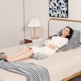 thumbnail image 3 of Gymax 3PCS Orthopedic Bed Wedge Pillow Set Adjustable Support for Back Neck Grey, 3 of 9