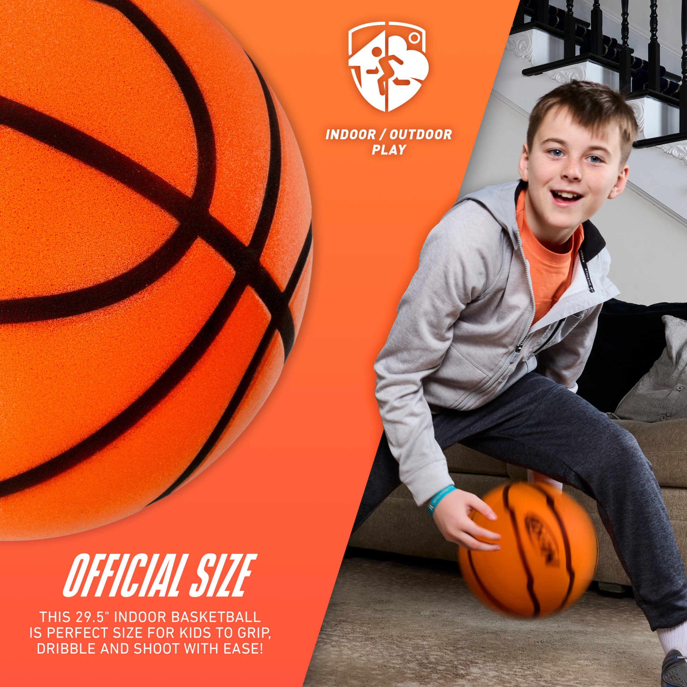 Franklin Sports Nerf Quietcourt Silent Foam Basketball photo 4
