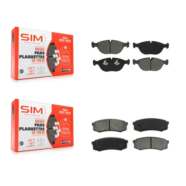 SIM Front Rear Semi-Metallic Brake Pads Kit for Car 2000 Mercedes-Benz C43 AMG KSM-100540