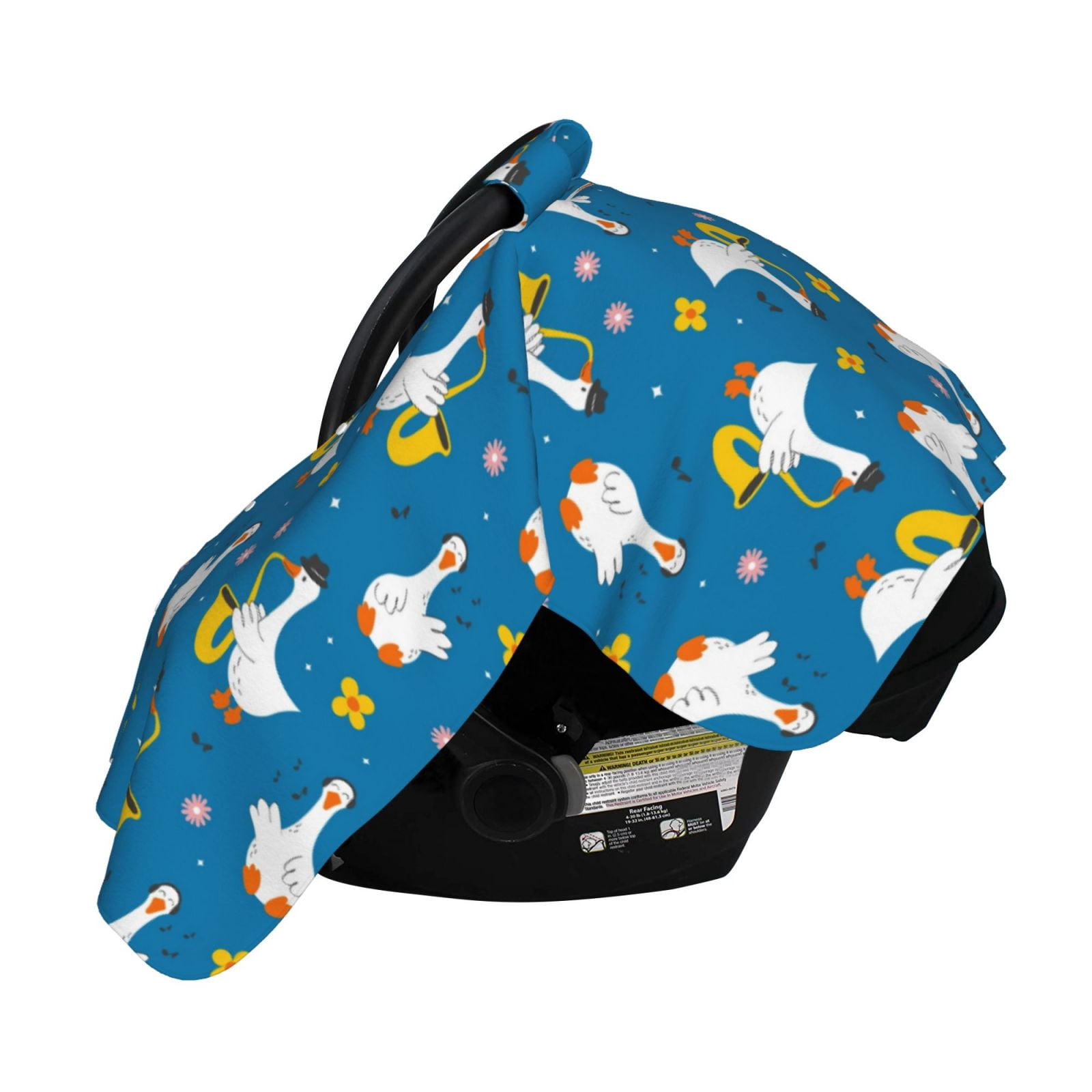 Naloa Cartoon Goose Baby Car Seat Cover, Breathable Baby Carrier Cover, Multiuse Baby Carrier Cover & Nursing Breastfeeding Cover