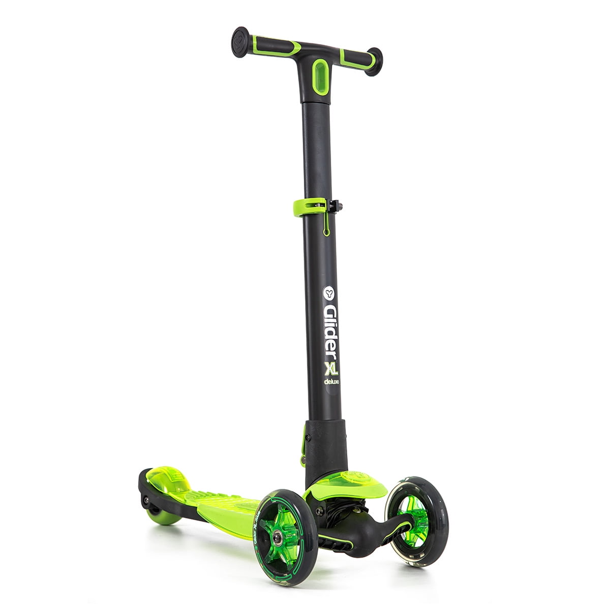 Yvolution Y Glider XL Deluxe Foldable Kids Kick Scooter (Green