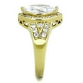 thumbnail image 3 of Bague en Acier Inoxydable IP Or (Placage Ionique) avec Grade AAA CZ en Transparent pour Femmes Couleur Pierre Claire Style TK1896 Taille 9, 3 of 3