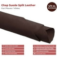 thumbnail image 2 of ELW Chap Splits Suede 4-5 oz 1.6-2mm Dark Brown Pre-Cut Piece 1-3 SQ FT 4 PCS Bundle - Split Leather AB Grade Cowhide - Perfect for Auto Garments Chaps Bags Vest Aprons Saddles Moccasins, 2 of 7