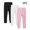 Pink, variant on hoksml 3PC Kids Leggings Solid Color Thin Elastic Waist Children's Girl Baby Pants Long Pants for 2-13 Years