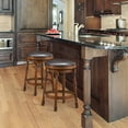 thumbnail image 2 of Costway Set of 2 24'' Swivel Bar Stool Leather Padded Dining Kitchen Pub Chair Backless, 2 of 10