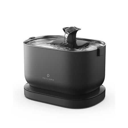 PETLIBRO Cat Water Fountain Wireless Pet Fountain Battery Operated 2.5L/84oz Dockstream Automatic Dog Water Dispenser for Drinking with Quiet Pump Inside Stainless Steel Tray Easy Clean BPA-Free