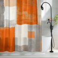 thumbnail image 2 of Abstract Painting Graffiti Lattice Fabric Shower Curtain Orange White Gray Washable Shower Curtains for Bathroom, Waterproof Bath Curtain with Hooks Home Decor 36x72in, 2 of 8