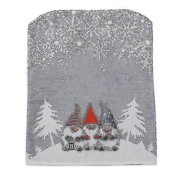 Funda de silla YUANXCMXG con estampado navideño Rudolph Gris 58*47cm