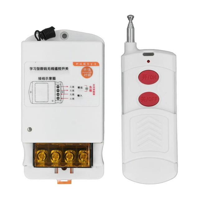 Interruptor Remoto Inalámbrico, AC 220V/380V ABS Industrial Sistema De Interruptor Inalámbrico De Control Remoto De Aprendizaje Inteligente(220V)