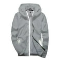 thumbnail image 6 of Cuhas Mens Coats and Jackets Casual Color Plus Size Hoodie Reflective Zipper Outdoor Sport Coat White M, 6 of 9