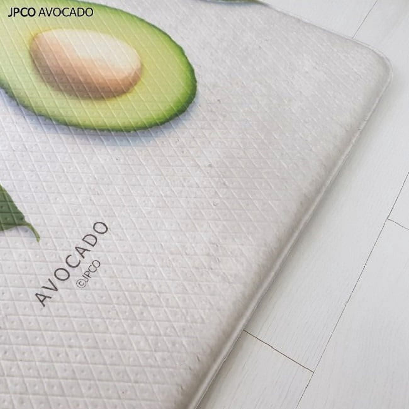 Avocado design double-sided kitchen foot mat, anti-fatigue, non-slip, ergonomically comfortable, waterproof in L size