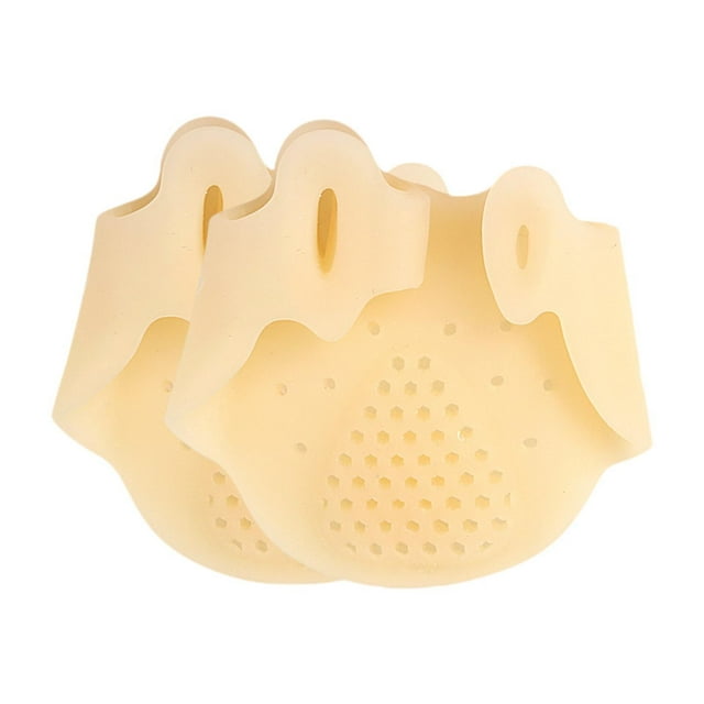 2 piezas de alineadores de pies y cuerpo, separadores de dedos de gel relajantes para niñas y mujeres con dedos torcidos. Amarillo