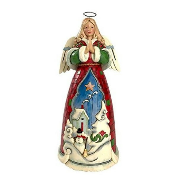 Jim Shore Heartwood Creek Christmas Angel With Winter Home Scene 4059762 New - Walmart.com