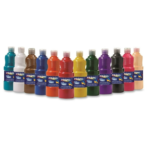 Prang UltraWashable Tempera Paint, Pack of 12, Assorted