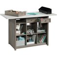 thumbnail image 4 of Pemberly Row Transitional Engineered Wood Craft Table in Oak, 4 of 13