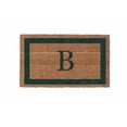 thumbnail image 1 of CocoMatsNMore Monogram (I) Vinyl Backed Green Single Border Doormats 38" x 60", 1 of 1