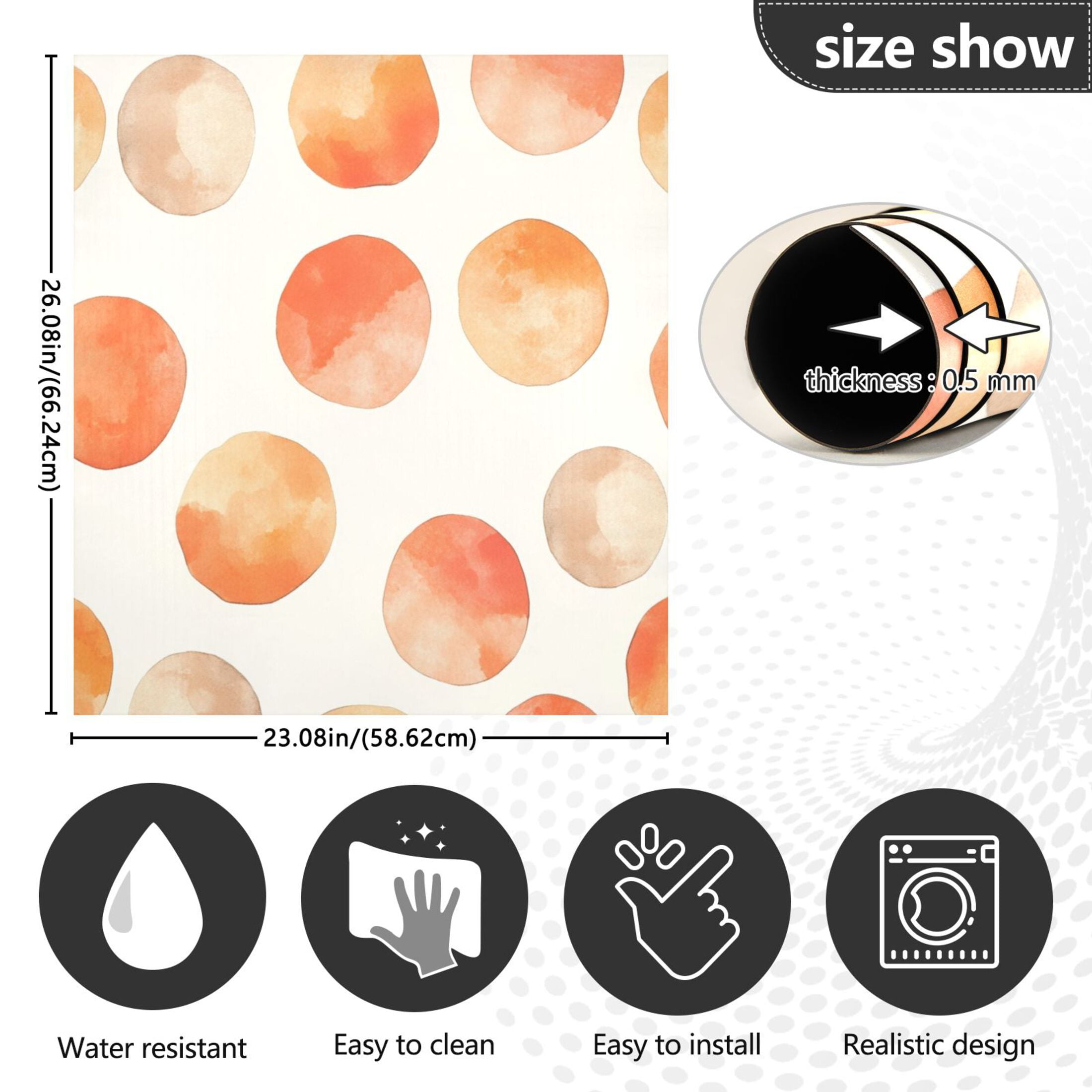 Dishwasher Magnetic Sticker 23x26 Inch Refrigerator Magnetic Sticker Washing Machine Magnetic Sticker Kitchen Panel Magnetic Sticker Home Decor Super Cute Dots