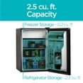 thumbnail image 7 of BLACK+DECKER 2.5 Cubic Foot Energy Star Refrigerator with Freezer, Black, 7 of 7