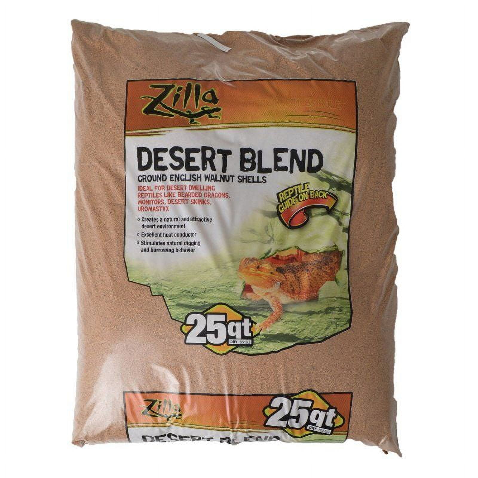 Zilla Dry Ground English Walnut Shell, Desert Sand Blend, 5-QT