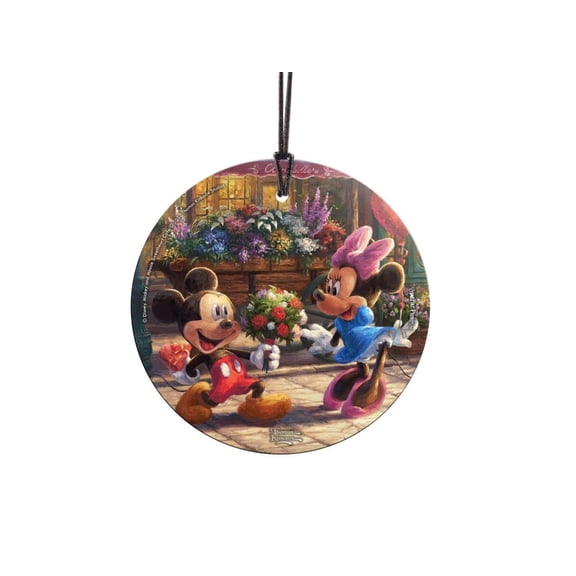 Disney (Mickey and Minnie Sweetheart Cafe) StarFire Prints™ Hanging Glass Print SPCIR698