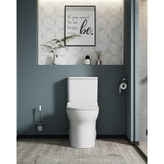 1.1/1.6 GPF Elongated Comfort Height Floor Mounted One-Piece Toilet, CUPC Certified, WaterSense Cetified, Ceramic, White Color, Soft Close Seat