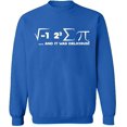 thumbnail image 2 of OXI Crewneck Sweatshirt - I Ate Some Pi Day It Was Delicious Math,Basic Casual Sweatshirts for Men's and Women Fleece Sweatshirt Long Sleeve- Royal Blue 2X-Large, 2 of 2