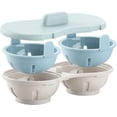 thumbnail image 2 of Microwave Egg Poacher BPA Double Egg Poacher Egg Cooker Dishwasher Safe Dual Caves High Capacity Design Microwave Poached Egg Steamer, 2 of 5