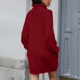 thumbnail image 6 of Yokua Women's Loose Turtleneck Oversize Long Pullover Sweater Dress, 6 of 8