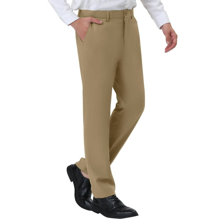 Men's Flat-Front Dress Pants