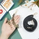 thumbnail image 2 of Juego de 2 correas de repuesto ajustables de cadena plana de cuero y acrílico para bolso de hombro, cartera o bolso de mano - Negro y verde oliva, 2 of 6