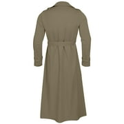 POROPL Mens Trench Coat Winter Solid Color Warm Lapel Coat Business Long Trench Coat Camouflage Size S