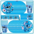 thumbnail image 2 of Decoraciones para fiesta de cumpleaños de Disney Stitch, Lilo y Stitch, servilletas de papel azul, vasos, platos, globos, suministros para baby shower para niños, 2 of 5