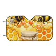 thumbnail image 7 of Haiem Honey Bee Car Windshield Sun Shade - Blocks UV Rays Sun Visor Protector, Sunshade to Keep Your Vehicle Cool, Universal Fit SUV Van Sedan-Small, 7 of 7
