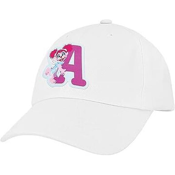 Sesame Street Abby Kids Toddler Cap With Initial, Toddler Boys Hat, Youth Girl Baseball Cap, Cute Toddler Baseball Cap Initial A