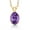 Amethyst, February, variant on Gem Stone King 1.20 Ct Oval Mango Mystic Topaz 14K Yellow Gold Pendant with Chain
