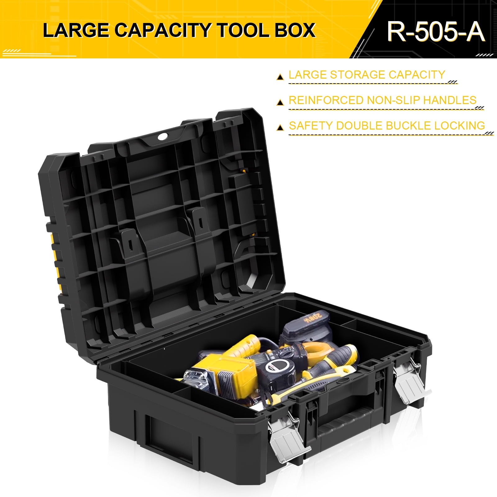 AIRAJ 4-in-1 Rolling Tool Box with Wheels, Stackable Modular Tool Storage System with Drawers, 755lbs Heavy Duty Mobile Tool Chest Organizer for Mechanic, Garage & Professional Workshop