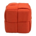 thumbnail image 2 of Checks Stool Orange, 2 of 4