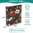 thumbnail image 3 of FORMRS 3 Ring Binder 1.5 inch with Pockets Set of 2 Clip Board 200 Sheets Capacity, Red Flowers Pattern, 3 of 8